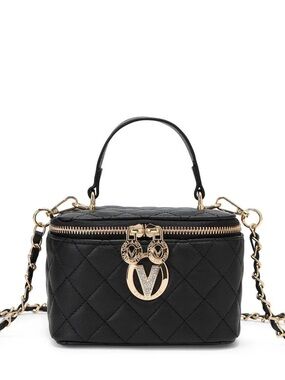 Valentino Orlandi Black Quilted Crossbody